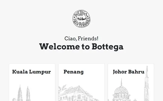 Home page of bottega.my